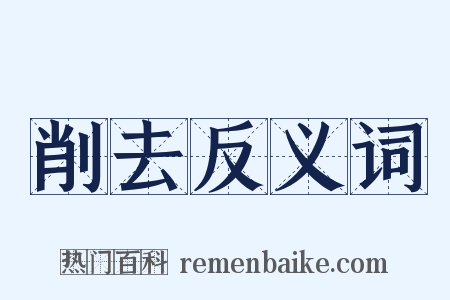 削去反义词是什么意思的图片